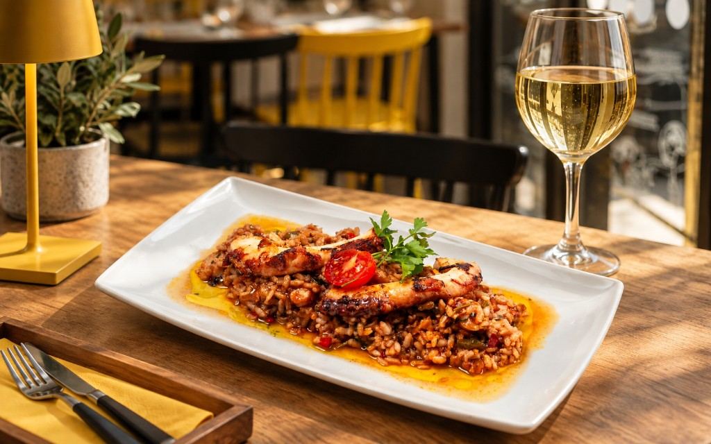 Arroz de Peixe com Ervas Frescas